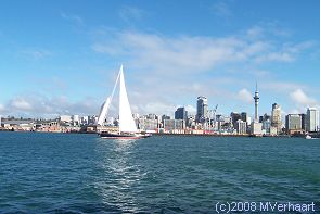 Sailboat in Auckland Harbour